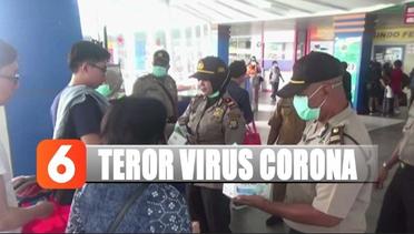 Antisipasi Penularan Virus Corona, Petugas Bagikan Seribu Masker di Tanjung Pinang