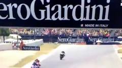 Insiden kecelakaan pembalap Iannone dengan Jorge Lorenzo di MotoGP Catalunya