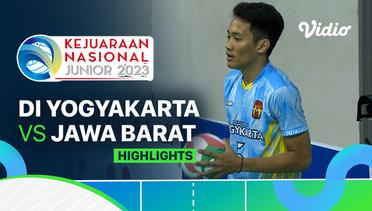 Putra: DI Yogyakarta vs Jawa Barat - Highlights | Kejurnas Junior 2023