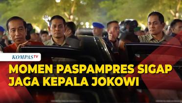 Momen Paspampres Sigap Jaga Kepala Jokowi Agar Tak Kepentok Mobil Usai Sapa Warga di Malioboro
