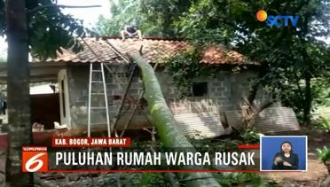 Rumah Seorang Warga di Bogor Hancur Tertimpa Pohon saat Terjadi Angin Kencang - Liputan 6 Siang