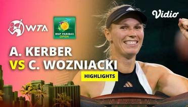 Angelique Kerber vs Caroline Wozniacki - Highlights | WTA BNP Paribas Open 2024
