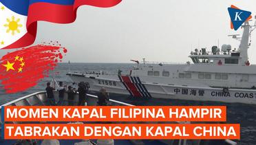 Kapal penjaga pantai China hampir bertabrakan dengan kapal patroli Filipina di Laut Cina Selatan