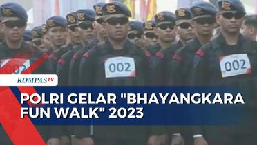 Sambut Hari Bhayangkara ke-77, Polri Gelar Bhayangkara Fun Walk 2023 di Monas Jakarta