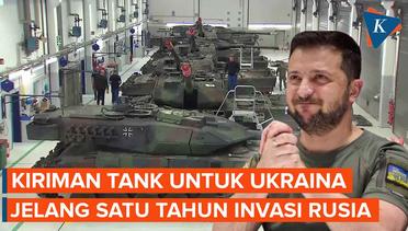 Jelang Setahun Invasi Ukraina Terima Bantuan Ratusan Tank .