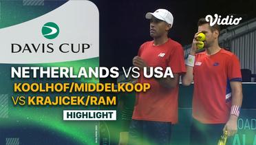 Highlights | Netherlands (Wesley Koolhof/Matwe Middelkoop) vs USA (Austin Krajicek/Rajeev Ram) | Davis Cup 2023