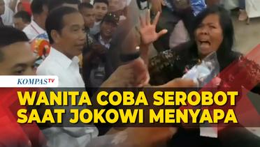 Momen Paspampres Amankan Wanita yang Coba Terobos Pengamanan Jokowi di Medan
