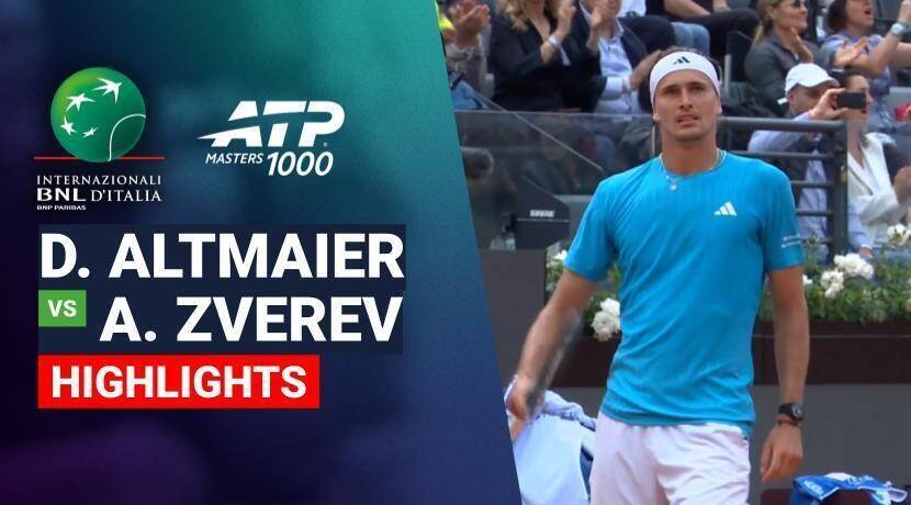 Daniel Altmaier vs Alexander Zverev - Round 2 (Campo Centrale) | ATP 1000: Internazionali BNL d'Italia 2026