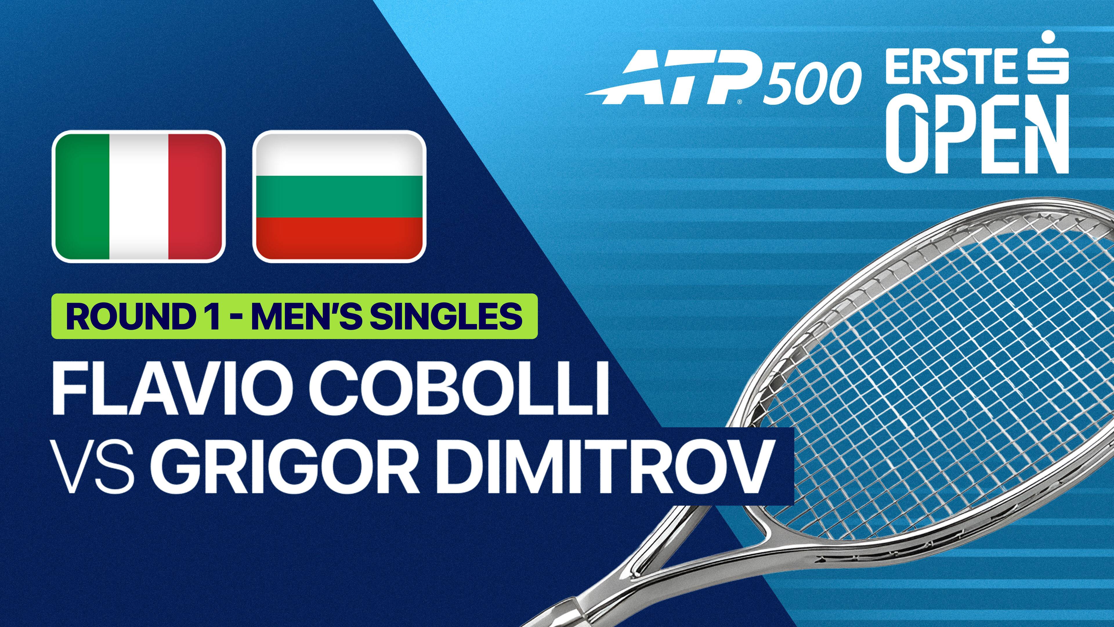 Flavio Cobolli vs Grigor Dimitrov - Round 1 | ATP 500: Erste Bank Open 2026