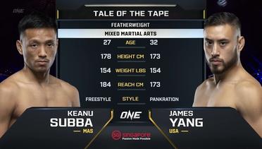 Keanu Subba vs. James Yang | ONE Championship Full Fight