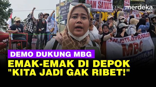 Demo Emak-Emak Depok Dukung MBG: Terima Kasih Prabowo Kita Tak Siapkan Bekal, Jadi Gak Ribet!