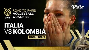 Match Highlights | Italia vs Kolombia | Women's FIVB Road to Paris Volleyball Qualifier
