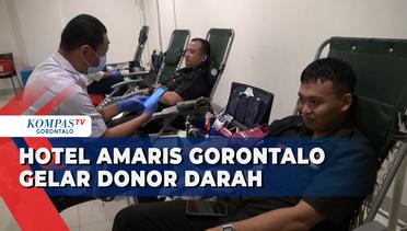 Memenuhi Kebutuhan Darah PMI Kota Goronalo, Hotel Amaris Gelar Donor Darah