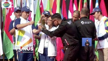Api Obor Asian Games 2018 Singgah di Istana Negara Semarakkan HUT ke-73 RI - Fokus