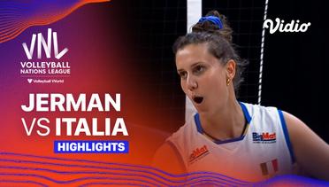 Jerman vs Italia - Highlights | Women's Volleyball Nations League 2024