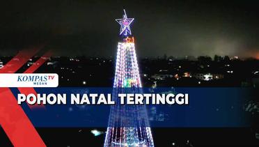 Pohon Natal Tertinggi di Asia Tenggara Ada di Pematangsiantar