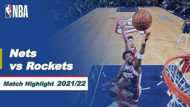 Match Highlight | Brooklyn Nets vs Houston Rockets | NBA Regular Season 2021/22