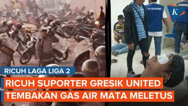Kerusuhan Pecah Usai Laga Gresik United Vs Deltras FC, Tembakan Gas Air Mata Kembali Terjadi