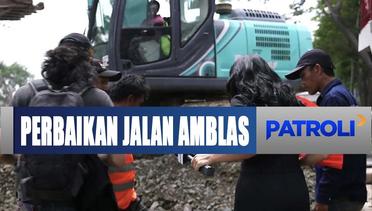 Aksi Jeng Patrol Pantau Perbaikan Jalan yang Amblas di Daan Mogot