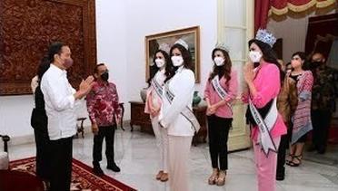 Presiden Jokowi Terima Miss Universe 2021 dan Putri Indonesia 2022, Istana Merdeka, 30 Mei 2022