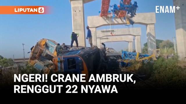 Crane Ambruk Timpa Kereta Di Thailand, Renggut 22 Nyawa