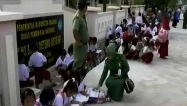 VIDEO: Sekolah Disegel Warga, Siswa di Majene Belajar di Jalan