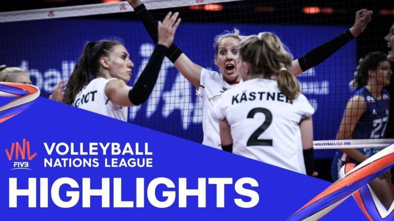 Match Highlight VNL WOMEN'S Germany 3 vs 0 Serbia Volleyball