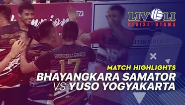 Match Highlight - Bhayangkara Samator 3 vs 0 Yuso Yogyakarta | Livoli 2019