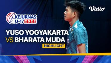 Highlights Final - Putra: Yuso Yogyakarta vs Bharata Muda  | Kejurnas Bola Voli Antarklub U-17 2022