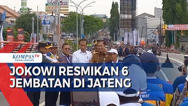 Jokowi Resmikan Enam Jembatan di Jawa Tengah, Sapa Warga Hingga Bagi Bingkisan