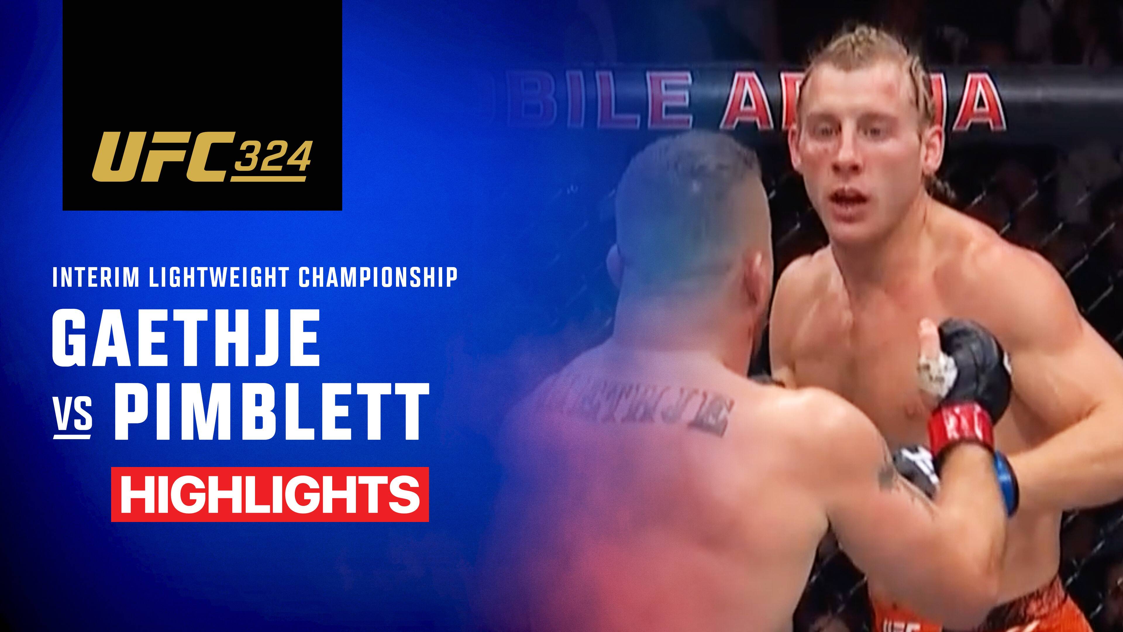 Justin Gaethje vs Paddy Pimblett - Lightweight Interim Title | UFC 324