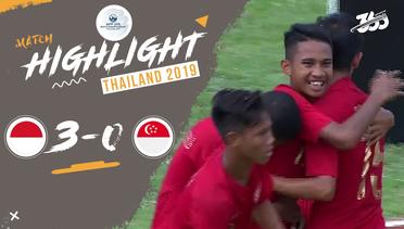 Full Highlight - Indonesia 3 vs 0 Singapura | Piala AFF U-15 2019