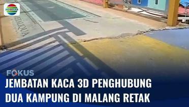 Jembatan Kaca Penghubung Kampung Warna-Warni dan Kampung Tridi di Malang Retak | Fokus