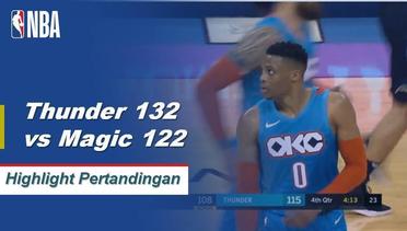 NBA I Cuplikan Pertandingan Thunder 132 vs Magic 122