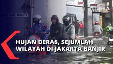 Akibat Hujan Deras yang Mengguyur Jakarta, Sejumlah Wilayah di Jakarta Selatan Terendam Banjir