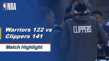NBA I Cuplikan Pertandingan : Golden State Warriors 122 vs LA Clippers 141