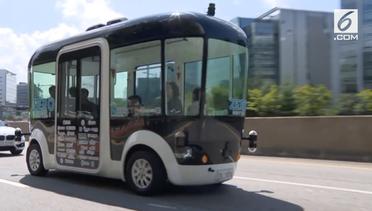 LIhat Test Drive Minibus Tanpa Pengemudi di Korsel