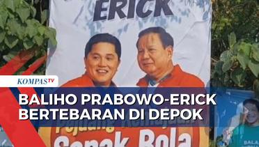 Baliho Dukungan Prabowo-Erick Bermunculan di Jalan Silingawi dan Margonda Depok