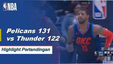 NBA I Cuplikan Pertandingan : Pelicans 131 vs  Thunder 122