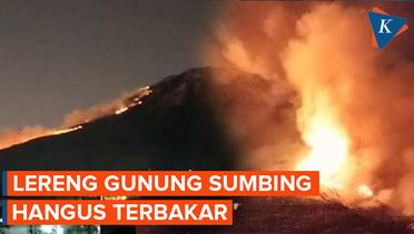 Kebakaran Hebat di Gunung Sumbing, Puluhan Pendaki Dievakuasi dan Jalur Pendakian Ditutup Total