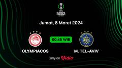 Jadwal Pertandingan | Olympiacos vs M. Tel-Aviv - 8 Maret 2024, 00:45 WIB | UEFA Europa Conference League 2023/24