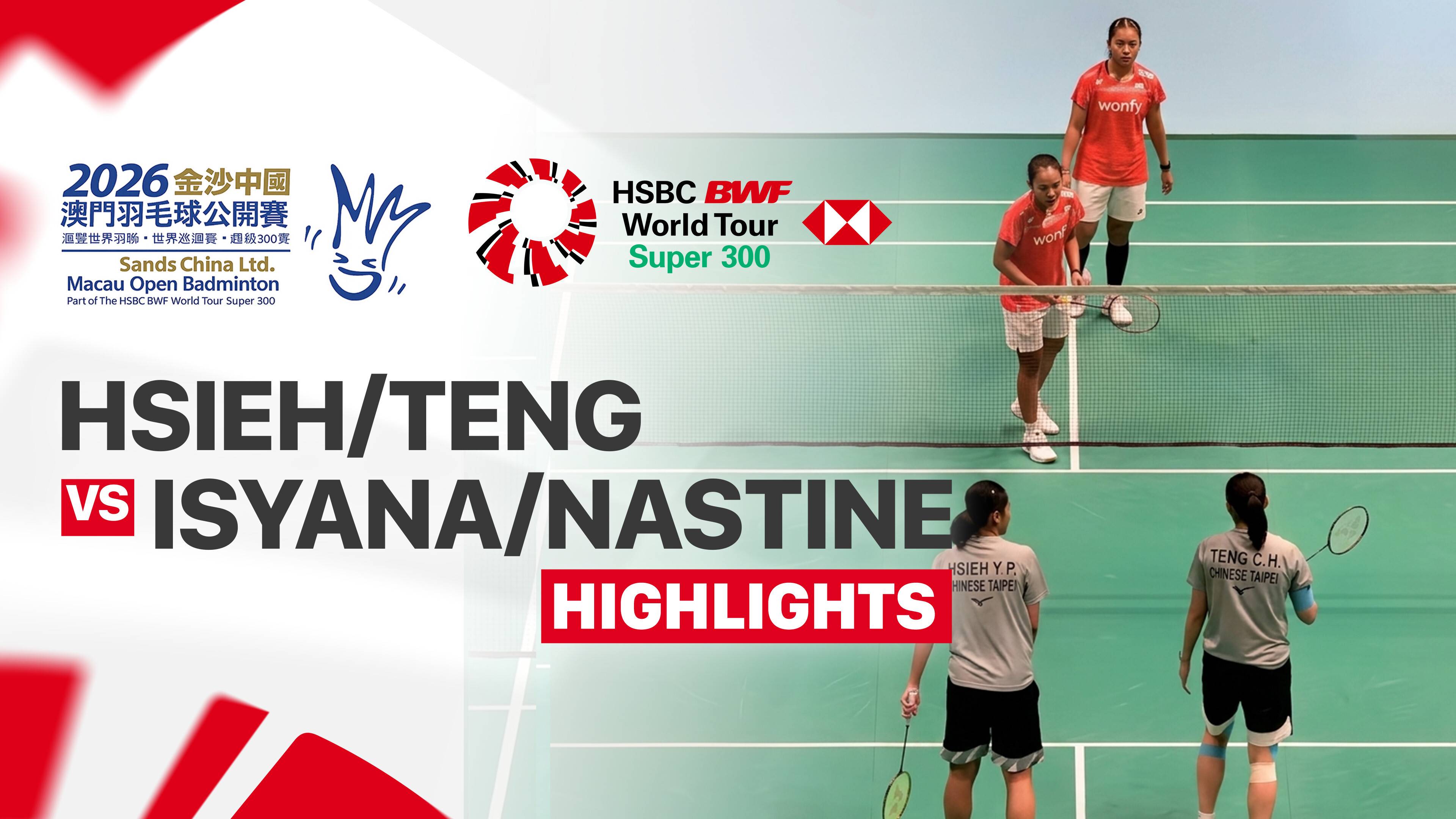 Yi En Hsieh/Teng Chun Hsun (TPE) vs Isyana Syahira Meida/Rinjani Kwinnara Nastine (INA) - Women's Doubles Round of 16 | SANDS CHINA LTD. Macau Open 2026