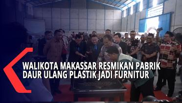 Walikota Makassar Resmikan Pabrik Daur Ulang Plastik Jadi Furnitur
