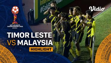 Highlight - Timor Leste vs Malaysia | AFF U-19 Championship 2022