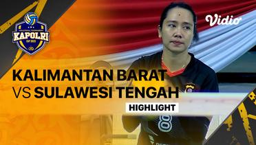 Highlights | Delapan Besar Putri: Kalimantan Barat vs Sulawesi Tengah | Piala Kapolri 2023
