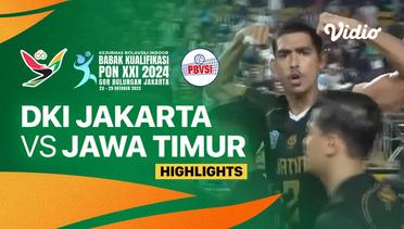 Semifinal Putra: DKI Jakarta vs Jawa Timur - Highlights | Babak Kualifikasi PON XXI Bola Voli