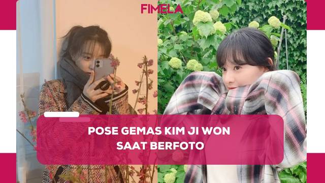 6 Pose Menggemaskan Kim Ji Won Saat Berfoto, Inspirasi Selfie dengan Gaya Manis