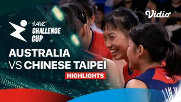Australia vs Chinese Taipei - Highlights | AVC Challenge Cup for Women 2024