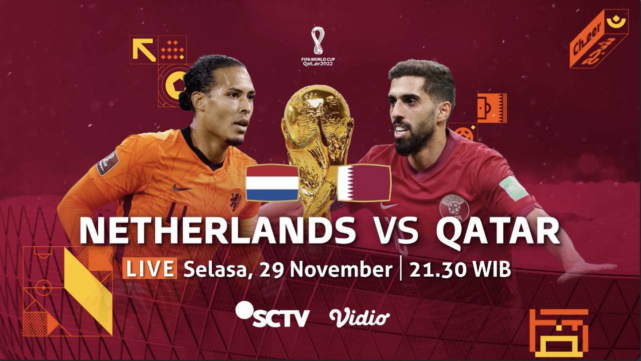 Saksikan Pertandingan Netherlands vs Qatar, 29 November Pk. 21.30 WIB