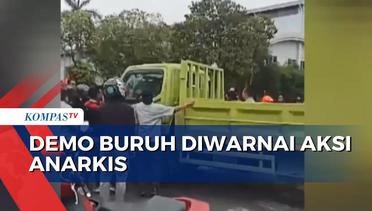 Demo Buruh di Bekasi Diwarnai Aksi Anarkis, Sopir Truk Dianiaya Massa!